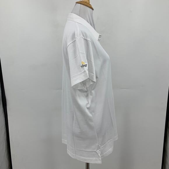 Travis Mathew Polo Shirt Womens XL White Pima Cotton Starr Wickenburg Golf *Logo - Picture 4 of 13